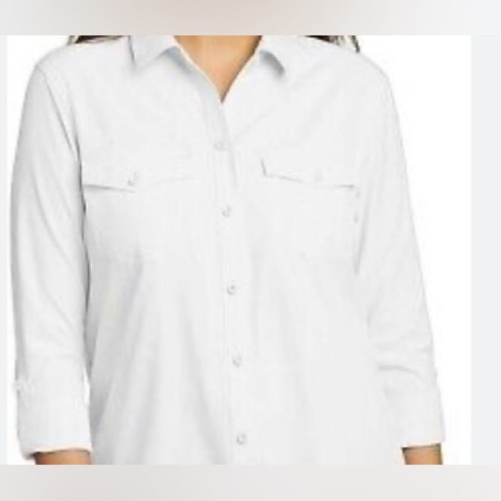🛍️Eddie Bauer Women's Departure Stretch Moisture Wicking long sleeve shirt💥 - Picture 3 of 9